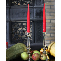 Stel zilveren kandelaars ronde voet Nederlands Makelij