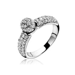 Zinzi zilveren bol ring ZIR1014