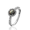 Zilver ring donker parelmoer Zinzi zir1039z