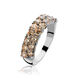 Champagne kleurig zirkonia ring ZInzi ZIR1053c