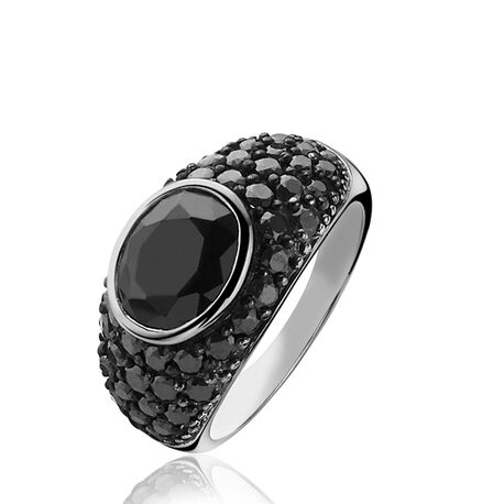 Zinzi ring zwart zirkonia ZIR1045Z