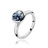 Gladde zilveren ring blauw zirkonia ZIR1006B Zinzi