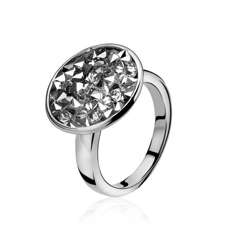 Zilveren ring crystal rock Zinzi zir809