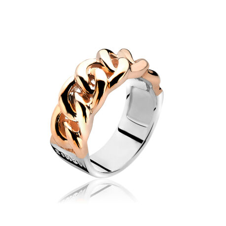 Zinzi zilveren gourmetring rosé zir1056r