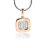 Roséverguld zilver hanger vierkant met zirkonia zih1058d zinzi