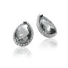 zilver oorstekers blauwgrijs zirconia zio1042 Zinzi
