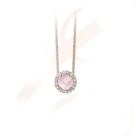 Zilver schuifhanger roze zirkonia Silver Rose