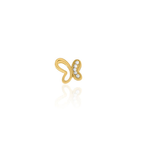 Kleine jiver vlinder verguld met zirkonia Jiving MY iMenso 280052