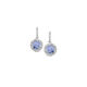 zilver oorstekers blauw zirconia Silver Rose