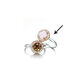 Zilveren ring roze en wit zirkonia Silver Rose R6243