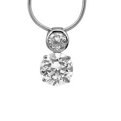 Zilver schuifhanger wit zirkonia van Zinzi zih462w