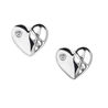 zilver oorstekers hart diamantje DE227 Hot Diamonds