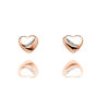 Shooting Star Roséverguld zilver oorstekers hart met diamantje Hot Diamonds