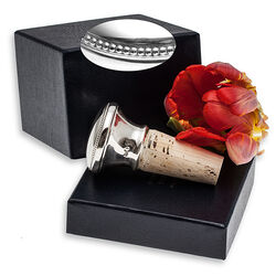 Zilveren kurk parelrand