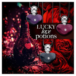 Zilver collier Love Potion bottle amethist Hot Diamonds