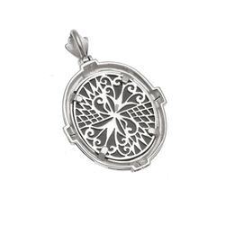 Zilveren hanger camee markasiet