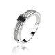 Zinzi zilveren ring zwart wit zirkonia ZIR1082Z