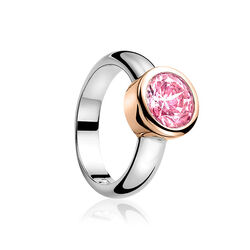 Zilveren ring met roze zirkonia ZINZI ZIR050RR