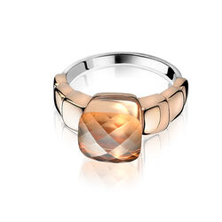 ZINZI bicolor ring champagne ZIR1111C