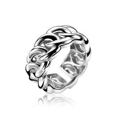 Brede ZINZI ring gourmetschakel ZIR1102