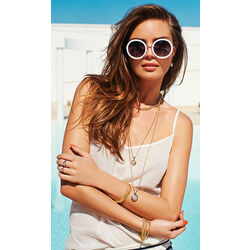 Verguld zilver hanger met zirkonia ZIH050y Zinzi