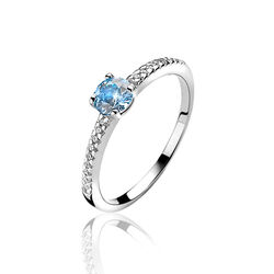 Zinzi blauw witte zirkonia ring ZIR1081B
