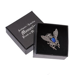 Broche vlieg met opaal en markasiet