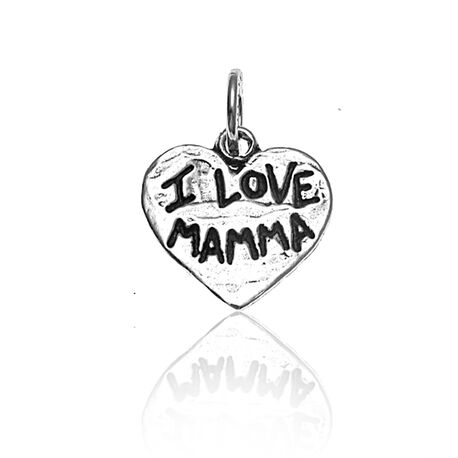 Zilver hanger I Love Mamma van Raspini