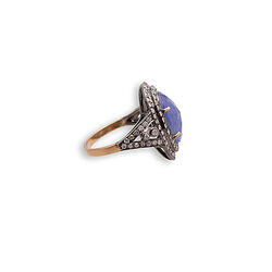 Ring met tanzaniet en diamant India Gem
