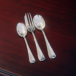 Verzilverde cassette model Rattail van Carrs 12 persoons