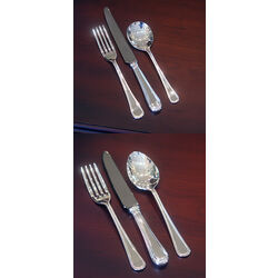 verzilverd bestek Carrs Bead 12 persoons