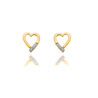 Verguld zilver oorstekers hart DE401 Hot Diamonds