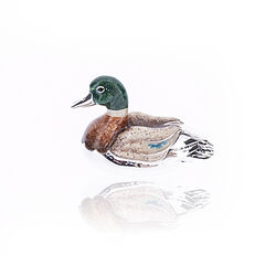 Saturno zilveren eend emaille