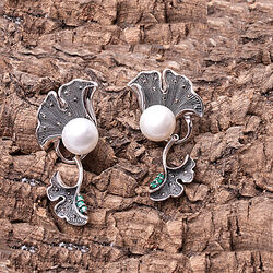 zilver oorbellen grote parels