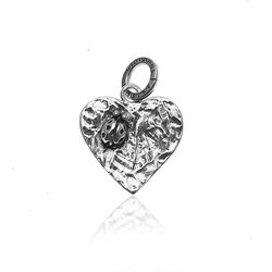 Zilveren hanger hart met lieveheersbeestje Raspini