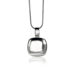 Zilver vierkante hanger zirkonia zih1138 Zinzi