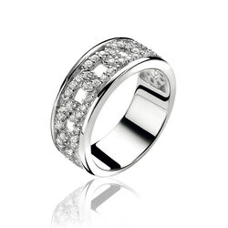 Zinzi gourmetschakel ring zirkonia ZIR1087