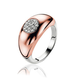 ZINZI rosévergulde ring zirkonia ZIR1147D