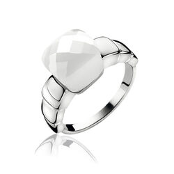 Zinzi zilveren ring ijswit ZIR1110