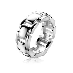 ZINZI zilveren schakelring ZIR1152