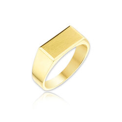 Gouden ring voor mannen met ruimte voor gravering