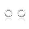 zilver oorbellen rond met diamantje Halo Circle DE417 Hot Diamonds