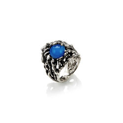 Zilveren ring koraal met zeester en blauw zirkonia Giovanni Raspini