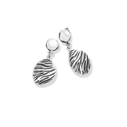 Zilveren oorbellen Zebra