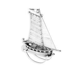 miniatuur zilveren zeilboot