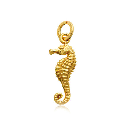 verguld zilver hanger zeepaardje Raspini