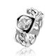 ZINZI gourmetschakel ring met zirkonia ZIR1100Z