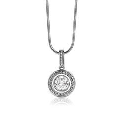 rond zilver hangertje met zirkonia zih1187 zinzi