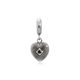 Zilver bedel Black Big Heart van Endless 1350-1