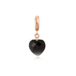 Rosé bedel Black Heart Cut Drop van Endless Jewelry